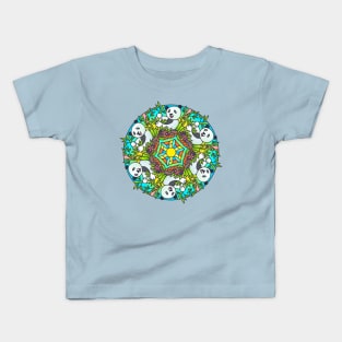 Panda Bear Pattern Mandala Abstract Nature Design Kids T-Shirt